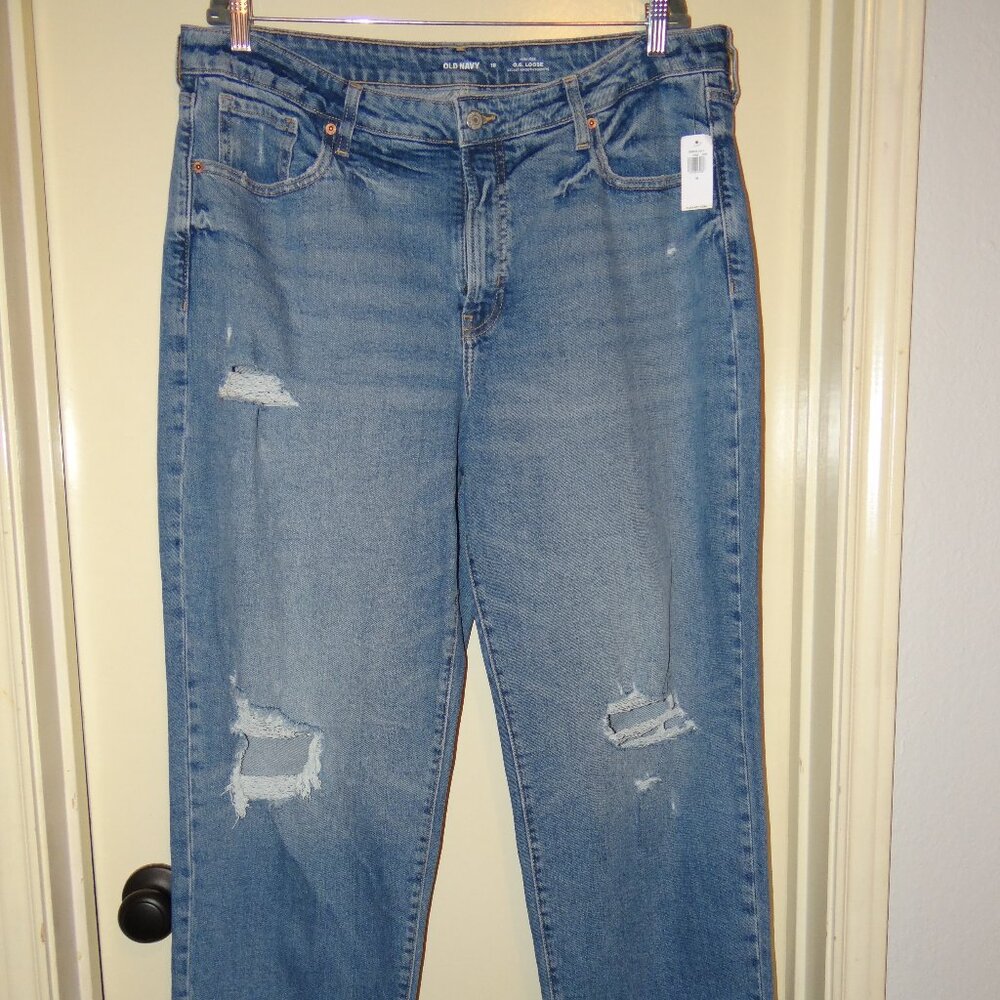 NWT Old Navy High-rise O.G. Loose Ripped Jeans Size 18